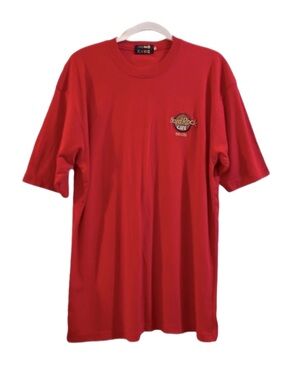 Hard Rock Cafe Red Hong Kong T-Shirt Save The Planet Collection Travel Vacation